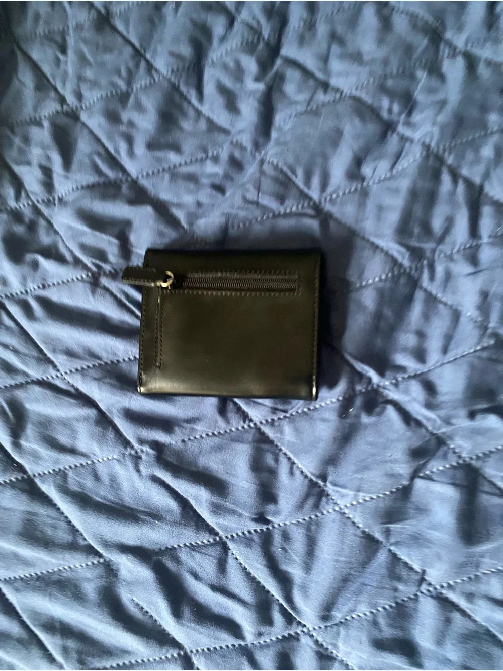 Guess Black Leather Key & Card Holder with Silver Hardware